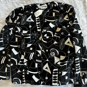 Joan Leslie Black/ White Pattern Jacket- Medium